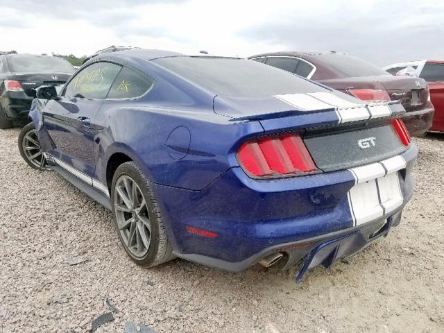 1FA6P8CF6F5385814 - 2015 FORD MUSTANG GT BLUE photo 3