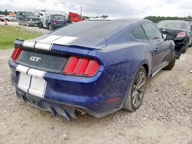 1FA6P8CF6F5385814 - 2015 FORD MUSTANG GT BLUE photo 4