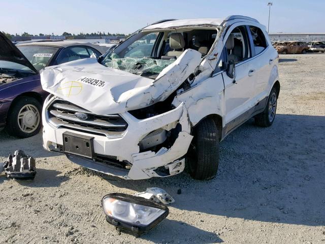 MAJ3P1VE6JC214094 - 2018 FORD ECOSPORT T WHITE photo 2