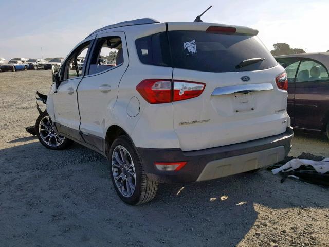 MAJ3P1VE6JC214094 - 2018 FORD ECOSPORT T WHITE photo 3