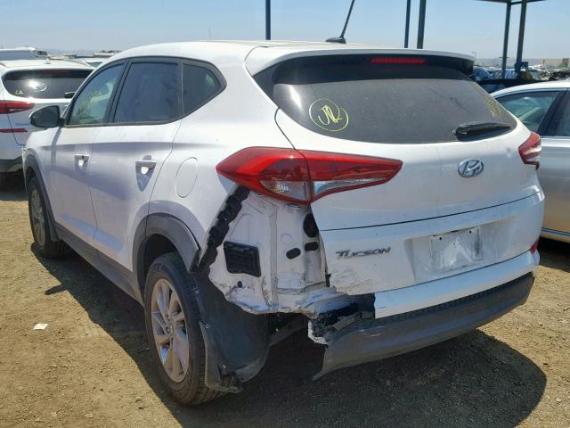 KM8J23A45GU160181 - 2016 HYUNDAI TUCSON SE WHITE photo 3