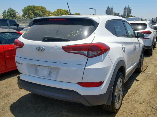 KM8J23A45GU160181 - 2016 HYUNDAI TUCSON SE WHITE photo 4