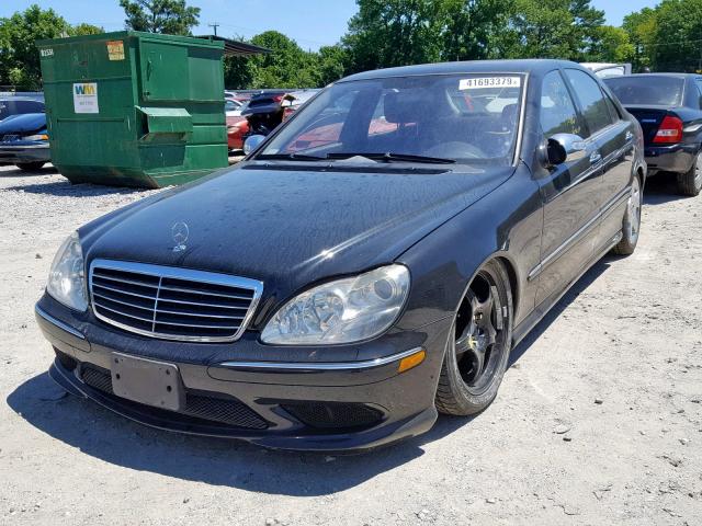 WDBNG75JX5A437385 - 2005 MERCEDES-BENZ S 500 BLACK photo 2