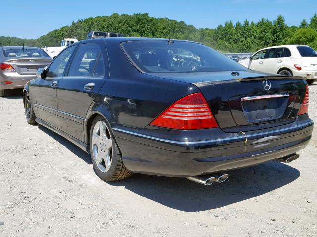 WDBNG75JX5A437385 - 2005 MERCEDES-BENZ S 500 BLACK photo 3