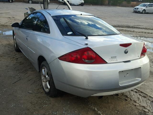 1ZWHT61L325605067 - 2002 MERCURY COUGAR V6 SILVER photo 3