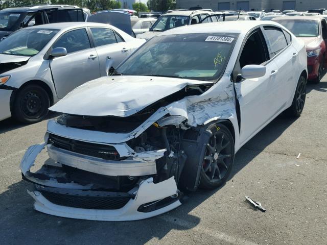 1C3CDFBA2DD332051 - 2013 DODGE DART SXT WHITE photo 2