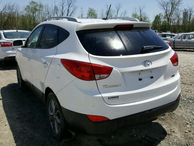 KM8JUCAGXFU073105 - 2015 HYUNDAI TUCSON LIM WHITE photo 3