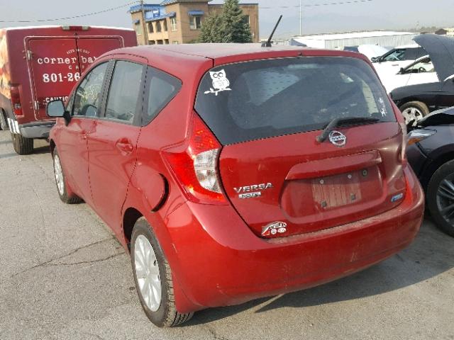 3N1CE2CP4EL434762 - 2014 NISSAN VERSA NOTE RED photo 3