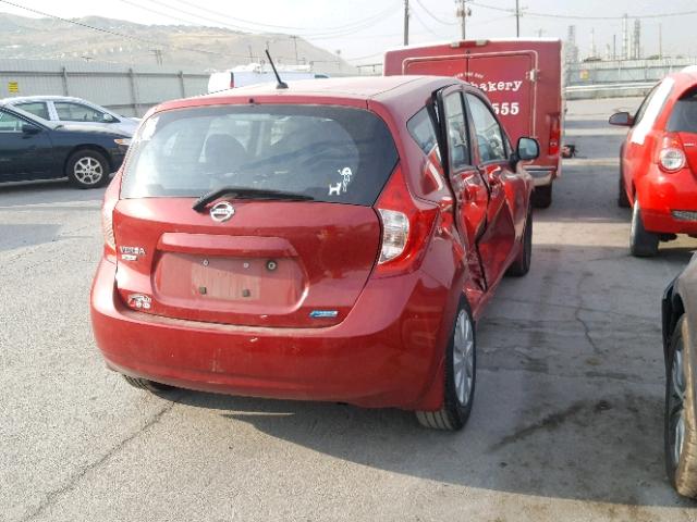 3N1CE2CP4EL434762 - 2014 NISSAN VERSA NOTE RED photo 4