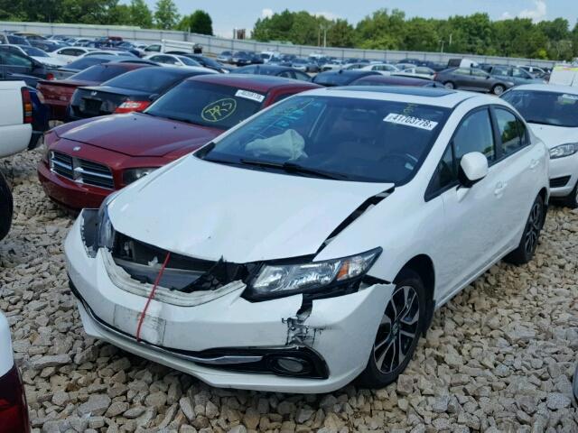 19XFB2F95DE072489 - 2013 HONDA CIVIC EXL WHITE photo 2