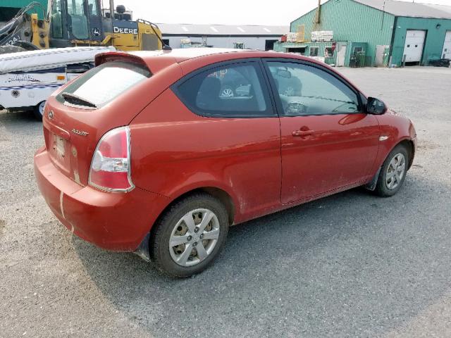 KMHCN35CX9U143736 - 2009 HYUNDAI ACCENT SE ORANGE photo 4