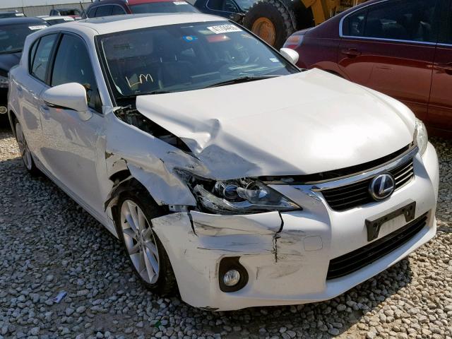 JTHKD5BHXC2117170 - 2012 LEXUS CT 200 WHITE photo 1