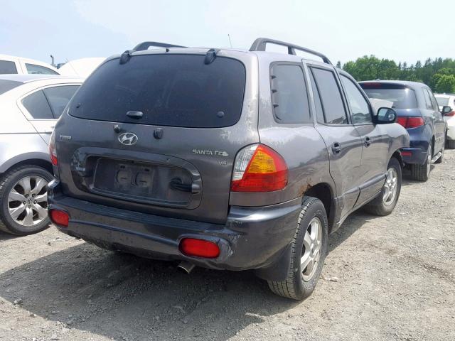 KM8SB13D63U507694 - 2003 HYUNDAI SANTA FE GRAY photo 4