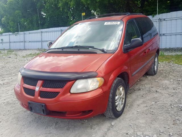 1D4GP25R33B256920 - 2003 DODGE CARAVAN SE RED photo 2