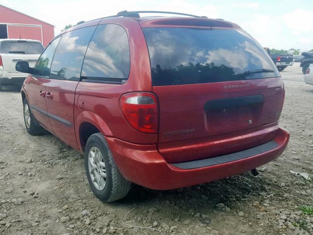 1D4GP25R33B256920 - 2003 DODGE CARAVAN SE RED photo 3