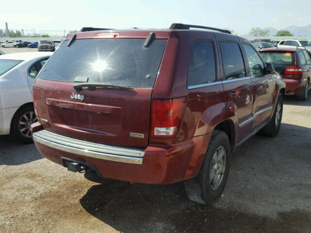 1J8HS58P17C635502 - 2007 JEEP GRAND CHER RED photo 4