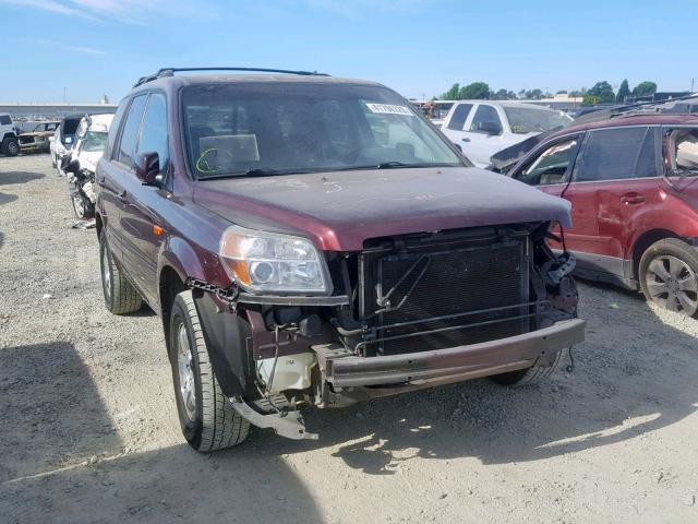 5FNYF18527B029857 - 2007 HONDA PILOT EXL BURGUNDY photo 1
