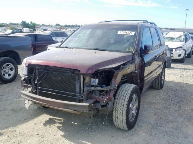 5FNYF18527B029857 - 2007 HONDA PILOT EXL BURGUNDY photo 2