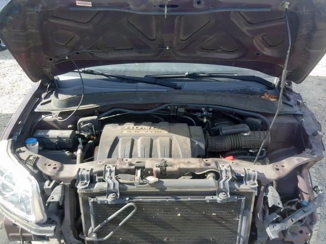 5FNYF18527B029857 - 2007 HONDA PILOT EXL BURGUNDY photo 7