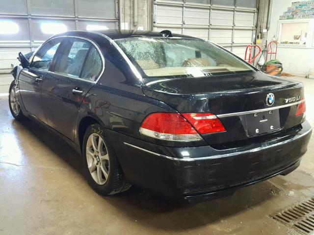 WBAHN83557DT76526 - 2007 BMW 750 BLACK photo 3