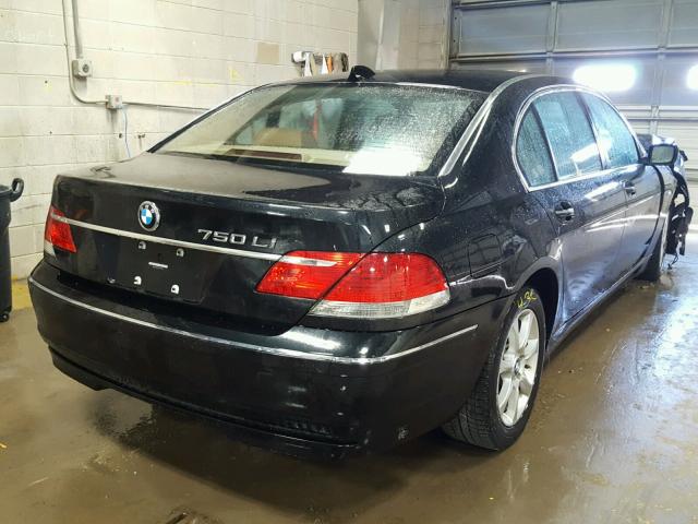 WBAHN83557DT76526 - 2007 BMW 750 BLACK photo 4