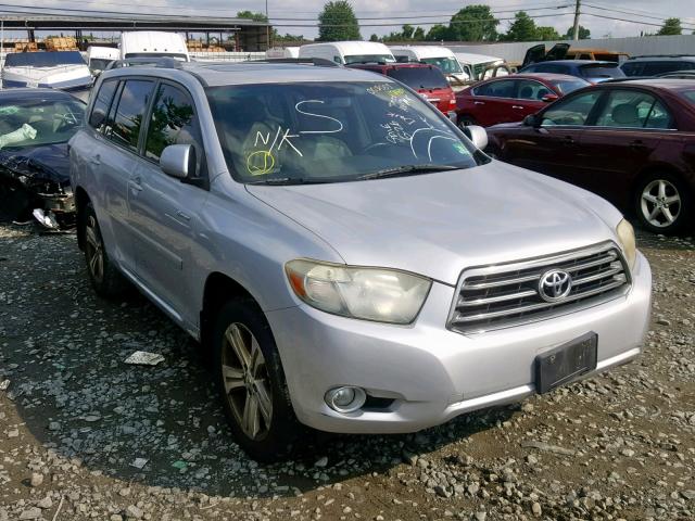 JTEDS43A882008009 - 2008 TOYOTA HIGHLANDER SILVER photo 1