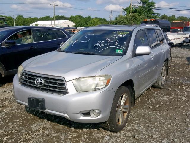 JTEDS43A882008009 - 2008 TOYOTA HIGHLANDER SILVER photo 2