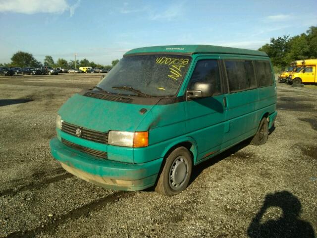 WV2MC0700PH032507 - 1993 VOLKSWAGEN EUROVAN MV TEAL photo 2