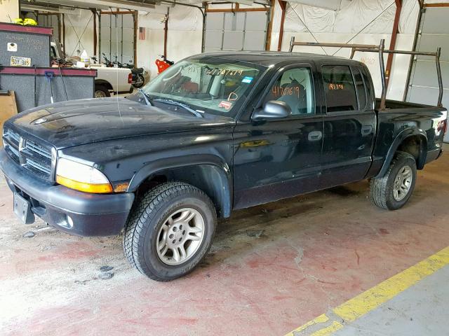 1D7HG38X23S378823 - 2003 DODGE DAKOTA QUA BLACK photo 2