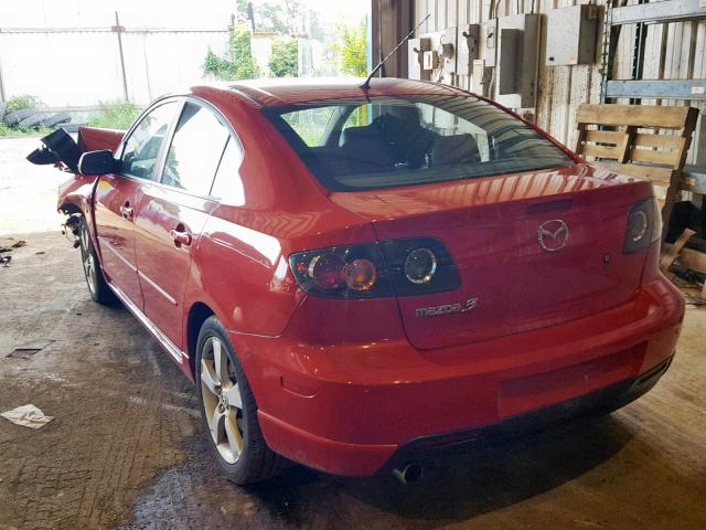 JM1BK123561497212 - 2006 MAZDA 3 S RED photo 3