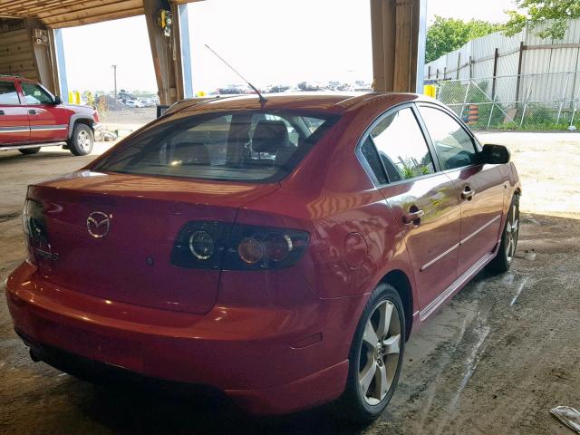 JM1BK123561497212 - 2006 MAZDA 3 S RED photo 4