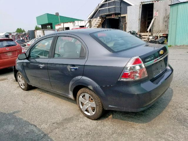 3G1TC5DE4AL145188 - 2010 CHEVROLET AVEO LT GRAY photo 3