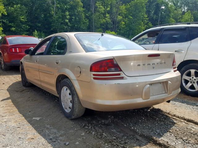 1B3EJ46X61N649872 - 2001 DODGE STRATUS SE GOLD photo 3