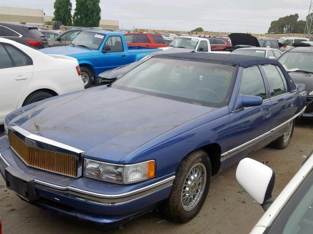 1G6KD52YXTU233963 - 1996 CADILLAC DEVILLE BLUE photo 2