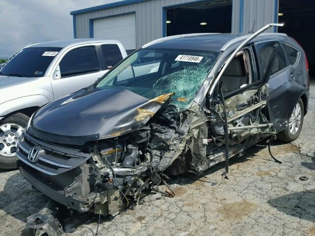 2HKRM4H79DH682065 - 2013 HONDA CR-V EXL GRAY photo 2