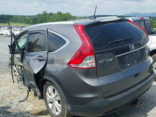 2HKRM4H79DH682065 - 2013 HONDA CR-V EXL GRAY photo 3