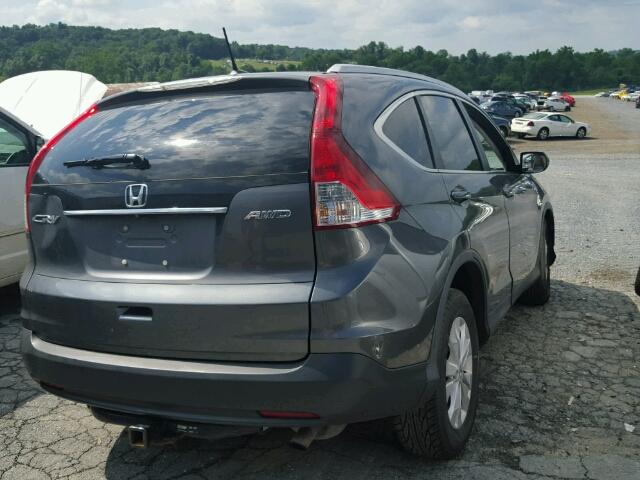 2HKRM4H79DH682065 - 2013 HONDA CR-V EXL GRAY photo 4