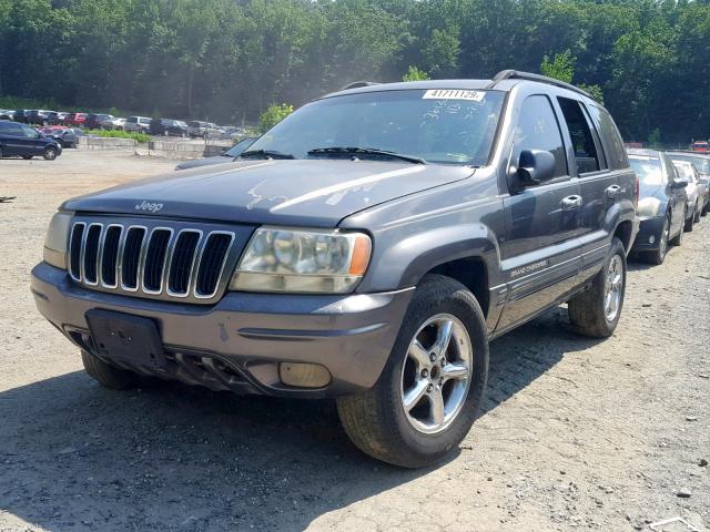 1J4GW58J52C143044 - 2002 JEEP GRAND CHER GRAY photo 2