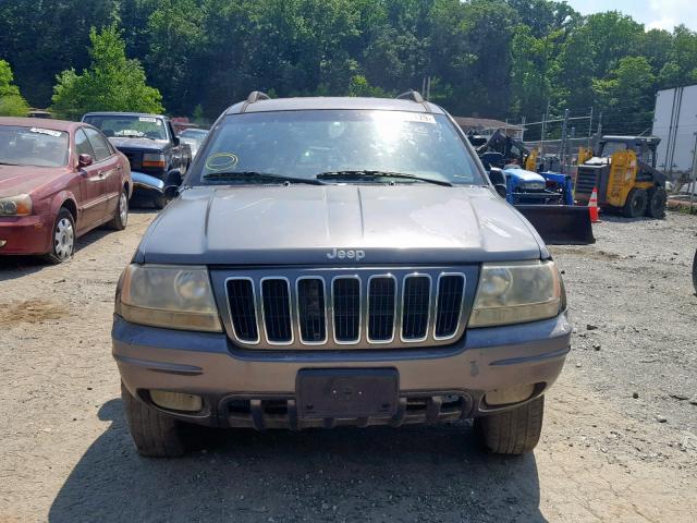 1J4GW58J52C143044 - 2002 JEEP GRAND CHER GRAY photo 9