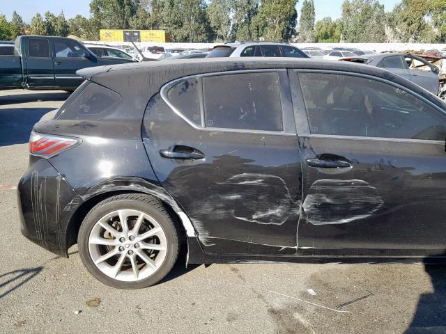 JTHKD5BHXC2064518 - 2012 LEXUS CT 200 BLACK photo 9