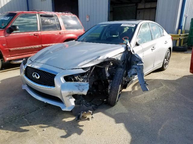 JN1BV7AP8EM670610 - 2014 INFINITI Q50 BASE SILVER photo 2