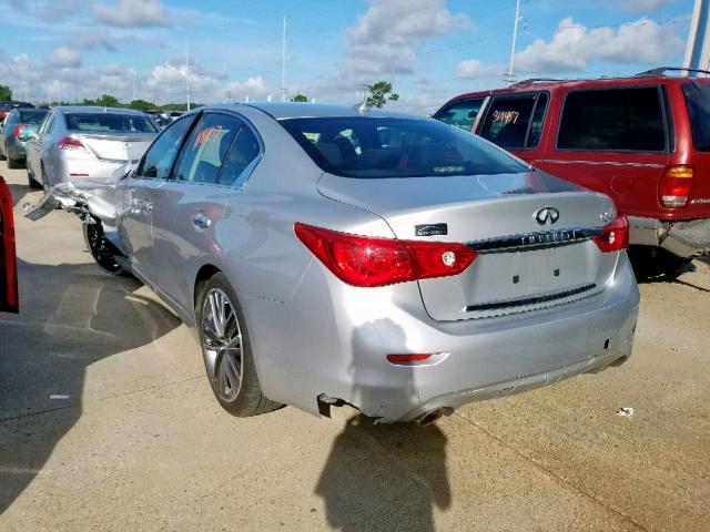 JN1BV7AP8EM670610 - 2014 INFINITI Q50 BASE SILVER photo 3