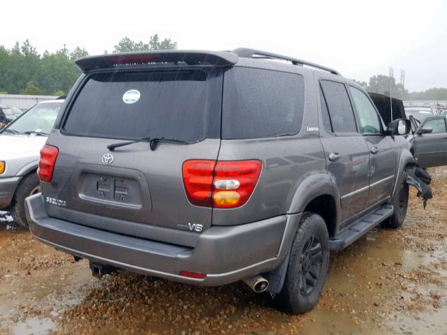 5TDZT38AX3S169098 - 2003 TOYOTA SEQUOIA LI GRAY photo 4