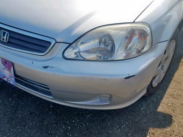 2HGEJ6617YH574190 - 2000 HONDA CIVIC BASE SILVER photo 9