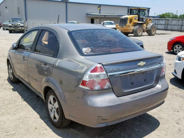 KL1TD5DE3BB134536 - 2011 CHEVROLET AVEO LS CHARCOAL photo 3