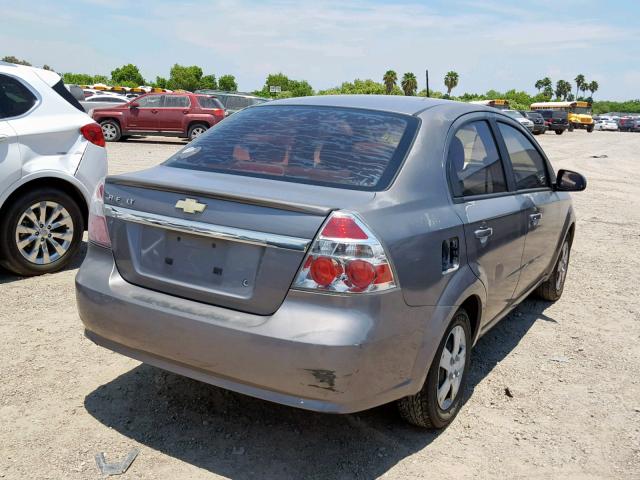 KL1TD5DE3BB134536 - 2011 CHEVROLET AVEO LS CHARCOAL photo 4