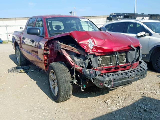 1D7HW38PX9S787213 - 2009 DODGE DAKOTA SXT RED photo 1