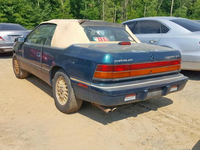 1C3XU4532PF676538 - 1993 CHRYSLER LEBARON GREEN photo 3