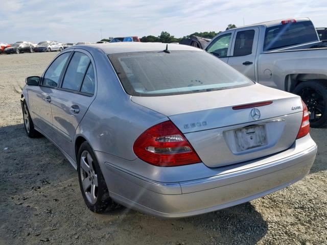 WDBUF83J05X170729 - 2005 MERCEDES-BENZ E 500 4MAT SILVER photo 3