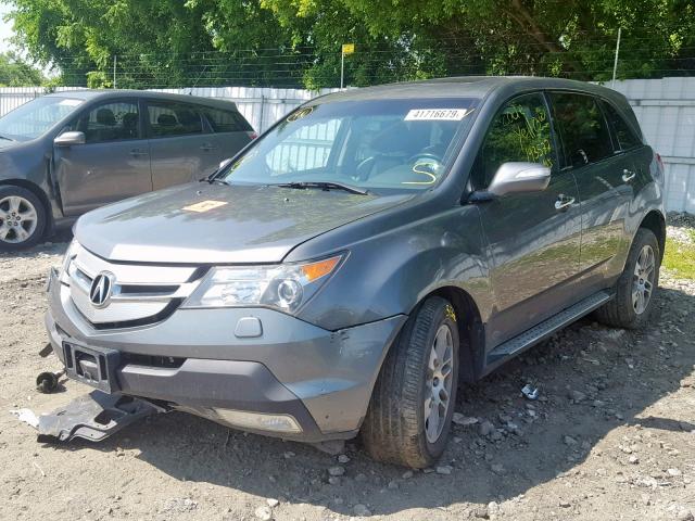 2HNYD28248H002764 - 2008 ACURA MDX GRAY photo 2